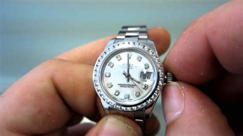 how to set the time on my rolex datejust|how to wind Rolex Datejust.